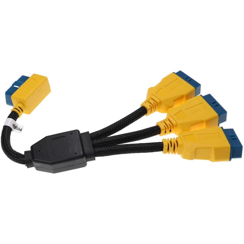 Adaptateur OBD2 port OBD2 16 broches vers 3x OBD2 (m) 16 broches pour voitures - 35 cm - Vhbw