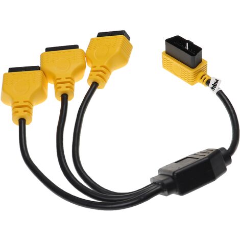 Vhbw Adaptateur OBD2 clip CAN 19 broches vers port norme OB2 16 broches  compatible avec Renault voitures - 54 cm