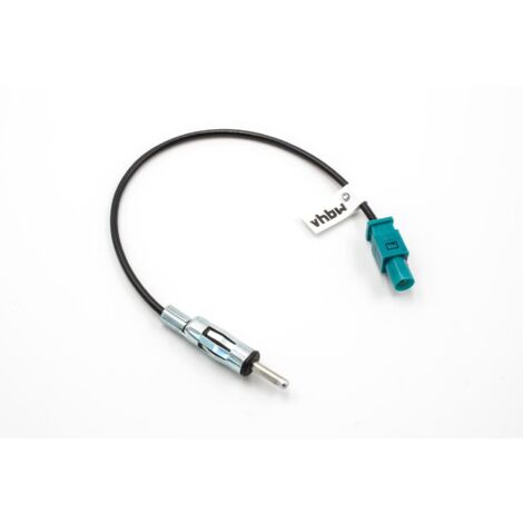 vhbw adattatore per autoradio compatibile con Audi dal 2002 ca. - Adattatore per antenne da Fakra (m) a DIN (m) 150 Ohm