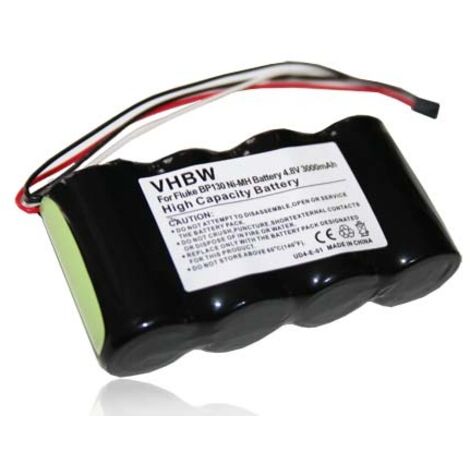 vhbw Akku Ersatz für BP-130, BP130 für Messgerät (3000mAh, 4,8V, NiMH)