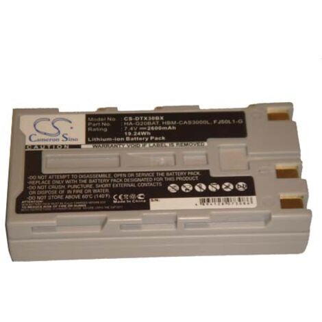vhbw Akku Ersatz für Casio HBM-CAS3000L, HA-G20BAT, FJ50L1-G für Barcodescanner POS (2600 mAh, 7,4 V, Li-Ion)