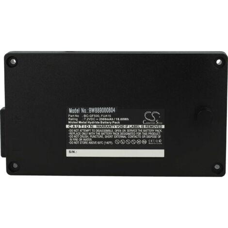 vhbw Akku Ersatz für Gross Funk 100-001-885, BC-GF500, FUA15, FUA50 für Industrie-Funkfernsteuerung Fernbedienung (2500mAh, 7,2V, NiMH) - Schwarz
