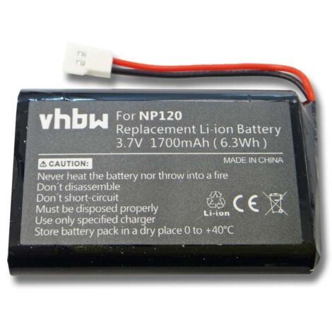 vhbw Akku Ersatz für Seecode NP120 für Freisprecheinrichtung Konferenztelefon (1700 mAh, 3,7 V, Li-Ion)