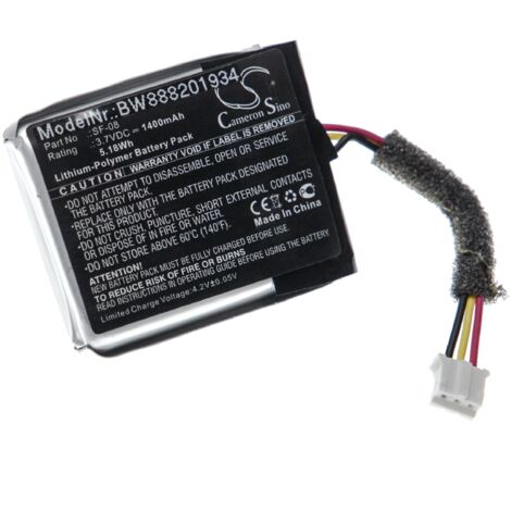 vhbw Akku Ersatz für Sony SF-08 für Lautsprecher Boxen Speaker (1400mAh, 3,7V, Li-Polymer)