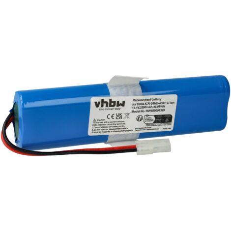 vhbw Akku kompatibel mit 360 S6 Saugroboter (3200 mAh, 14,4 V, Li-Ion)