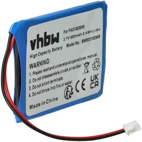 vhbw Akku kompatibel mit Ascom 660177, 9D41, D41 schnurlos Festnetz Telefon (650mAh, 3,7V, Li-Ion)