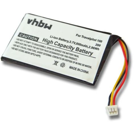 vhbw Akku kompatibel mit Blaupunkt Travelpilot 100, 200, 1300, 2310 GPS Navigation Navi (800mAh, 3,7V, Li-Ion)