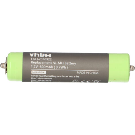 vhbw Akku kompatibel mit Braun Cruzer1 2675, Cruzer2 2776, Cruzer2 2778 Rasierer Haarschneider (600mAh, 1,2V, NiMH)