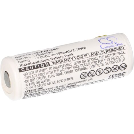 vhbw Akku kompatibel mit Cardinal Medical CJB-191 Medizintechnik (750 mAh, 3,6 V, NiCd)