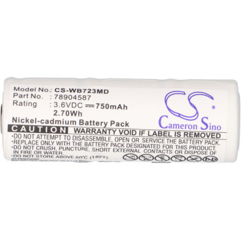 vhbw Akku kompatibel mit Cardinal Medical CJB-723, N MNC723W Medizintechnik (750mAh, 3,6V, NiCd)