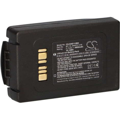 vhbw Akku kompatibel mit Datalogic ELF Barcodescanner POS (6800 mAh, 3,7 V, Li-Ion)
