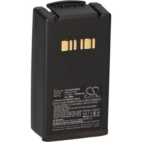 vhbw Akku kompatibel mit Datalogic Falcon X3 Barcodescanner POS (6800mAh, 3,7V, Li-Ion)