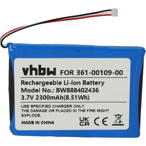 vhbw Akku kompatibel mit Garmin Overlander, Dezl OTR800, Dezl OTR800 MT-S GPS Navigation Navi (2300mAh, 3,7V, Li-Ion)