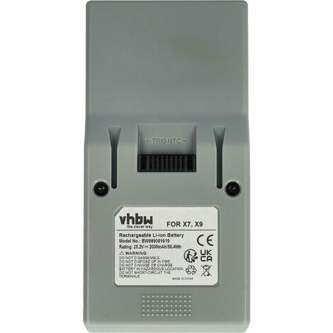 vhbw Akku kompatibel mit Genius Invictus X9, X7 Staubsauger (2000 mAh, 25,2 V, Li-Ion)