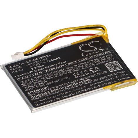 vhbw Akku kompatibel mit JBL Go 2H, 2 Lautsprecher Boxen Speaker (730mAh, 3,7V, Li-Polymer)