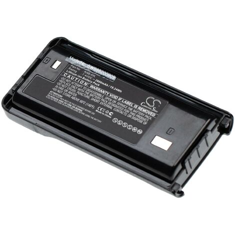 vhbw Akku kompatibel mit Kenwood NX-240, NX-240V16P, NX-240V16P2, NX-248, NX-340 Funkgerät, Walkie Talkie (2600mAh, 7,4V, Li-Ion)