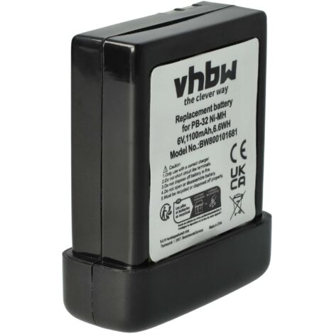 vhbw Akku kompatibel mit Kenwood TH42AT, TH-42AT, TH44AT, TH-44AT, TH-79AT, TH-79E, TK-208 Funkgerät, Walkie Talkie (1100mAh, 6V, NiMH)