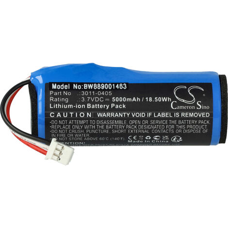 vhbw Akku kompatibel mit Minelab Equinox 600, 800 Metalldetektor (5000 mAh, 3,7 V, Li-Ion)