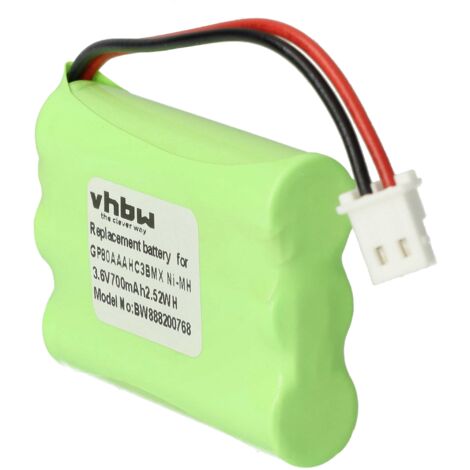 vhbw Akku kompatibel mit Motorola MBP481, MBP482, MBP483 Babyphone Babytalker (700 mAh, 3,6 V, NiMH)