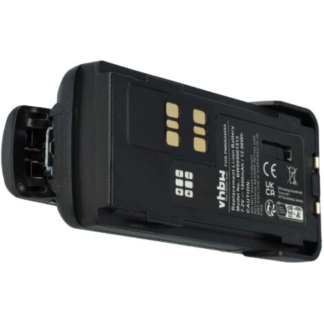 vhbw Akku kompatibel mit Motorola XiR P6600, P6620, P8600, P8620, P8660 Funkgerät, Walkie Talkie (1800mAh, 7,4V, Li-Ion) + Gürtelclip