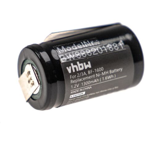vhbw Akku kompatibel mit Panasonic ER201, ER398 Rasierer Haarschneider (1300mAh, 1,2V, NiMH)