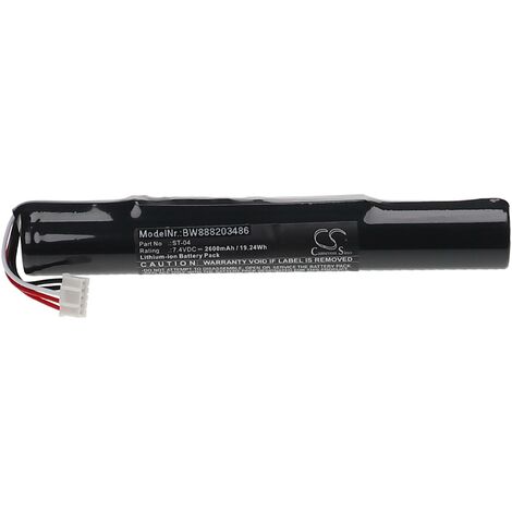 vhbw Akku kompatibel mit Sony SRS-BTX300, SRS-X55, SRS-X77 Lautsprecher Boxen Speaker (2600mAh, 7,4V, Li-Ion)
