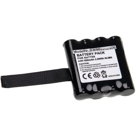 vhbw Akku kompatibel mit Uniden GMR1038, GMR1048, GMR1448, GMR1438, GMR1595, GMR2059, GMR2089 Funkgerät, Walkie Talkie (600 mAh, 4,8 V, NiMH)