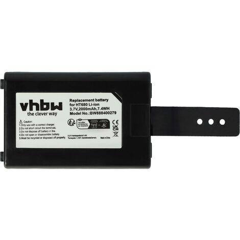vhbw Akku kompatibel mit Unitech PA692, HT680, PA690, HT682 Mobilcomputer PDA Scanner (2000 mAh, 3,7 V, Li-Ion)
