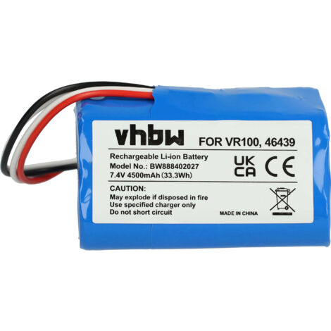 vhbw Akku kompatibel mit Vorwerk Kobold VR100 Home Cleaner Heimroboter (4500mAh, 7,4V, Li-Ion)