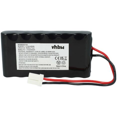 vhbw Akku kompatibel mit Wiper i100S, i130s, i70 Rasenmäher (2500mAh, 25,9V, Li-Ion)