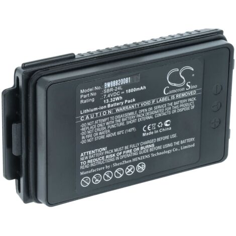 vhbw Akku kompatibel mit Yaesu FT-70D, FT-70DR, FT-70DS Funkgerät, Walkie Talkie (1800mAh, 7,4V, Li-Ion)