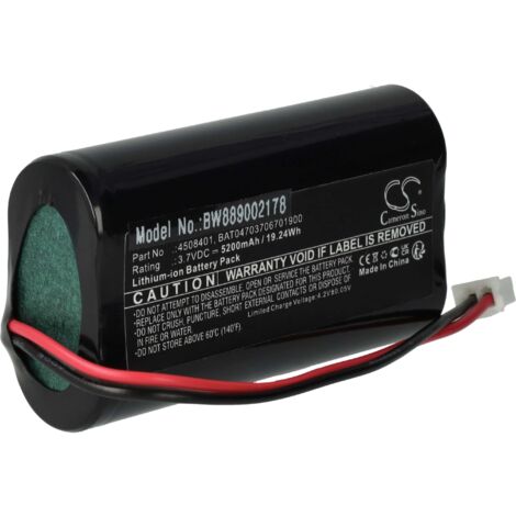 vhbw Akku kompatibel mit Zafferano Poldina Pro Mini, Poldina Pro Tischlampe, Nachttischlampe (5200 mAh, 3,7 V, Li-Ion)