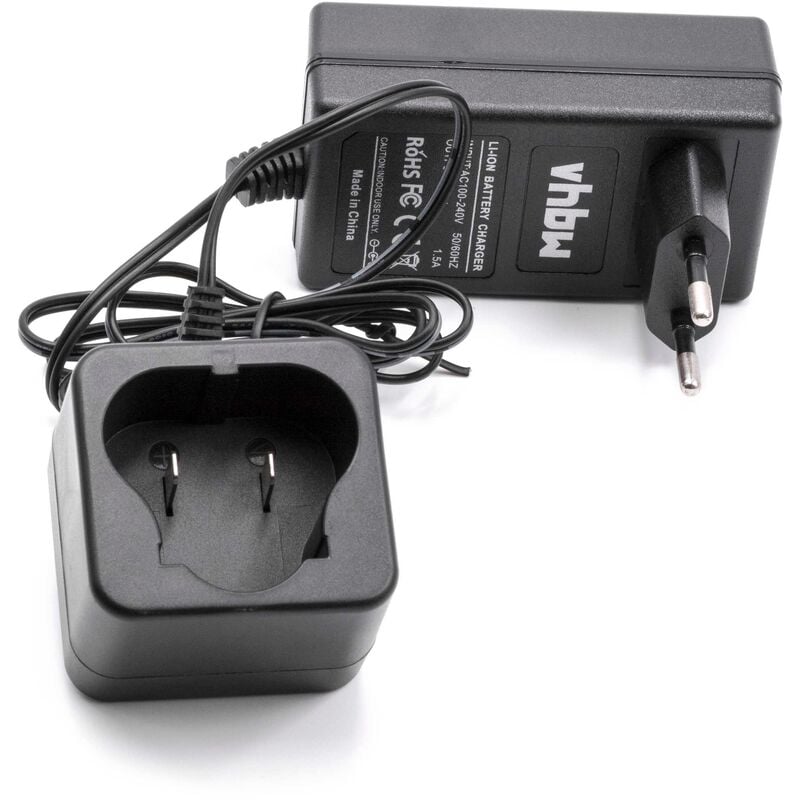 vhbw Chargeur compatible avec Black & Decker BDCDMT112, EGBL108, EGBL108KB, GKC108, HPL106, HPL10IM, HPL10RS, BL1510, LDX112, LDX112C batteries
