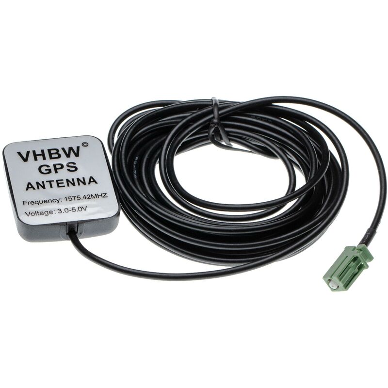 

Antena GPS compatible con Pioneer Avic F310BT, F320BT, F3210BT navegador - Base magnética, con conexión AVIC-F, 5 m, negro - Vhbw