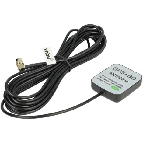 vhbw antenna GPS compatibile con Trimble CrossCheck GSM 900 1800, GSM 900 navigatore con connettore SMA - Base magnetica, 5 m, nero