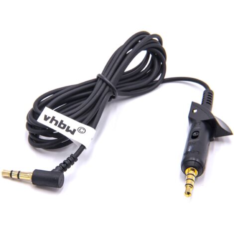 vhbw Audio AUX cable to 3.5mm jack for Bose QuietComfort 15, 2, QC15, QC2 headphones, 180cm