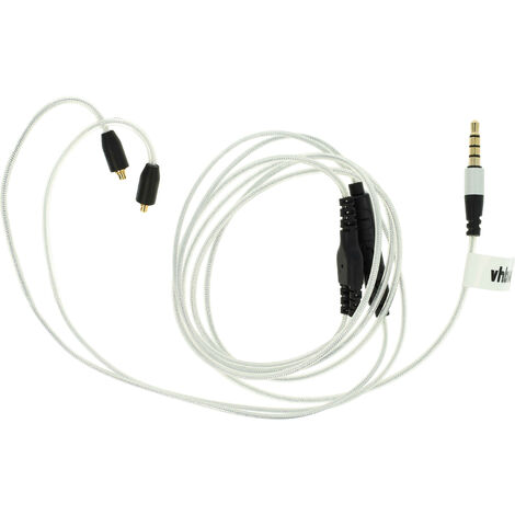 vhbw Audio AUX Kabel kompatibel mit Logitech Ultimate Ears UE 900 Kopfhörer - Audiokabel 3,5 mm Klinkenstecker, 120 cm, Silber