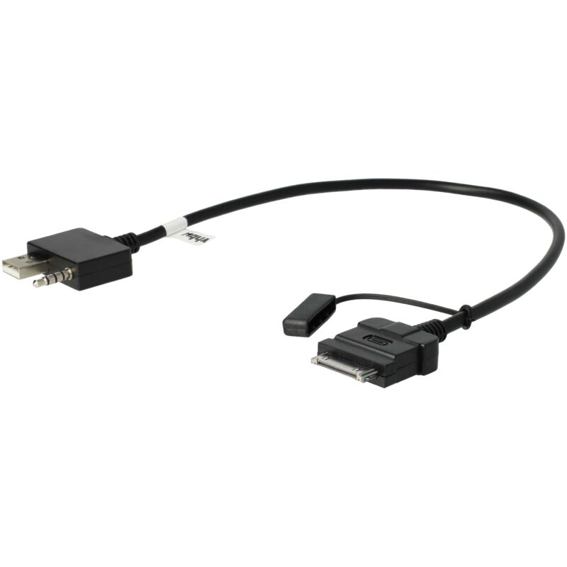 AUX Line In Adapter Cable Car Radio compatible with Apple iPhone (models with 30-pin connector) Vehicle - USB Plug - Vhbw