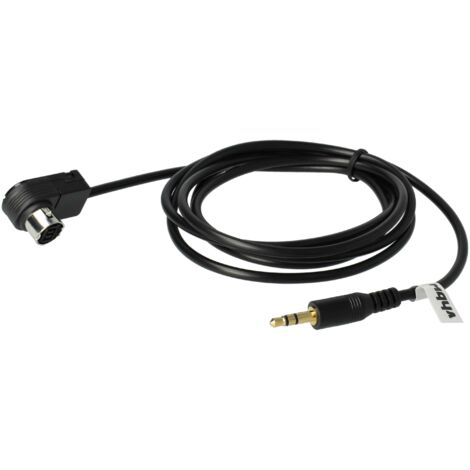 vhbw Cable adaptador AUX Line In radio de coche compatible con Skoda Fabia,  Octavia, Roomster, Superb