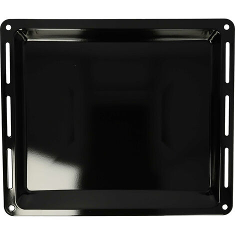 vhbw Backblech kompatibel mit Bauknecht BL-Serie, BL xxxx Backofen - 44,5 x 37,5 x 3,5 cm, Antihaftbeschichtet, Emailliert, Schwarz