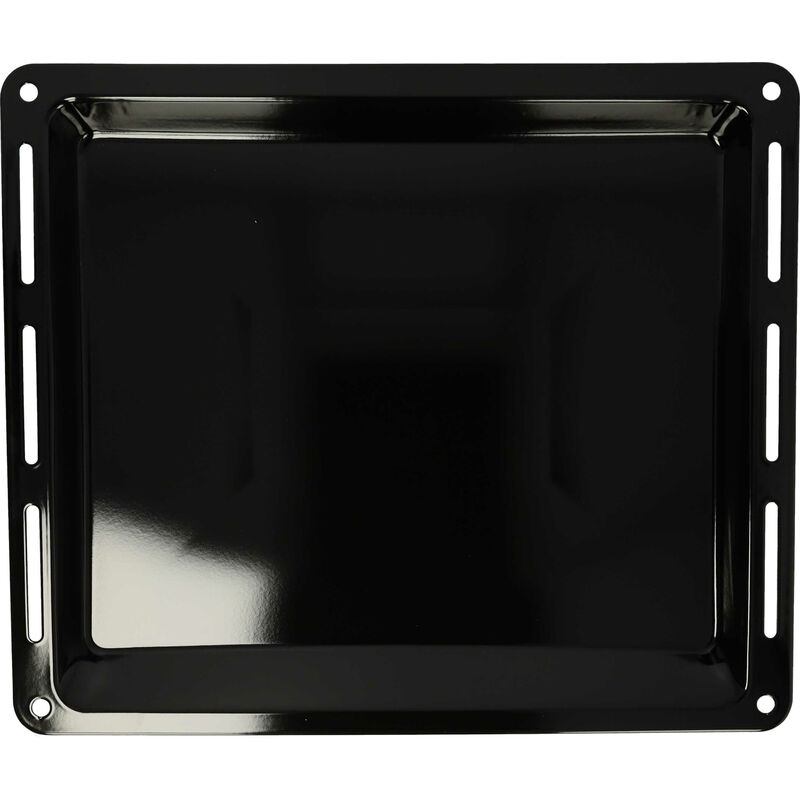 Backblech kompatibel mit Bauknecht BM-Serie, bm xxxx Backofen - 44,5 x 37,5 x 3,5 cm, Antihaftbeschichtet, Emailliert, Schwarz - Vhbw