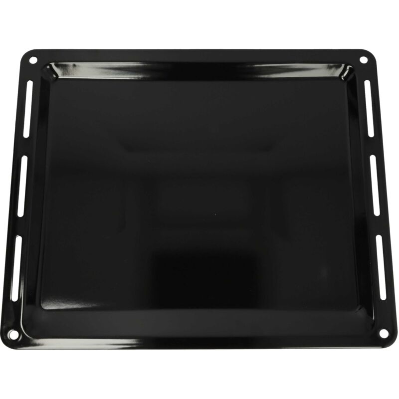 Backblech kompatibel mit Ikea 002.181.79 ovn 908 s ik Backofen - 44,5 x 37,5 x 2,5 cm, Antihaftbeschichtet, Emailliert, Schwarz - Vhbw