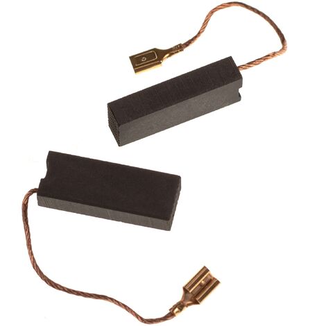 Vhbw – Balais charbon 2x 6,3 x 11,2 x 29 mm – Remplace Husqvarna 508.043.705 – Pour tondeuse à gazon – Graphite avec câble et réceptacle plat - VHBW 2 X