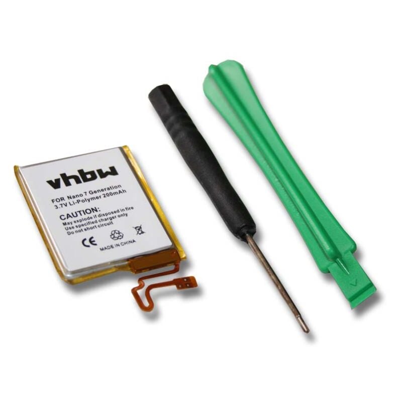 

batería 200mAh (3.7V) para MP3-Player Apple iPod Nano 7.Generation por 616-0639. - Vhbw