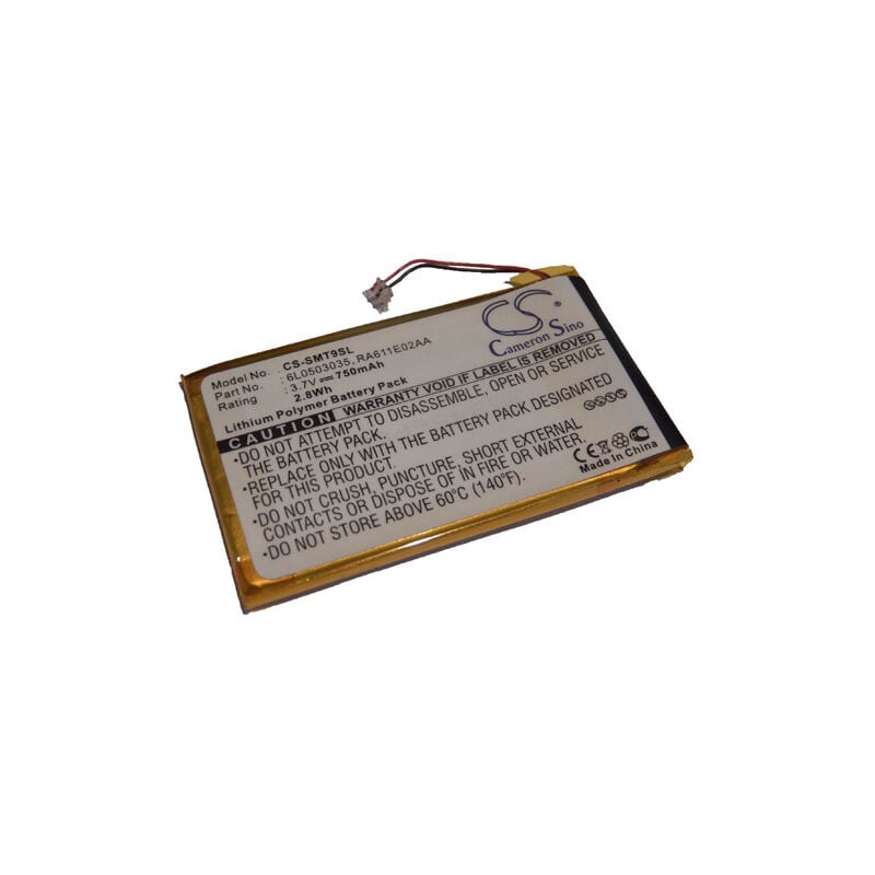 

batería 750mAh (3.7V) para MP3 Video Player Samsung YP-T9, YP-T9+, YP-T9JBAB, YP-T9JBQB, YP-T9JBZB, YP-T9ZB/XSH por 6L0503035, RA611E02AA. - Vhbw