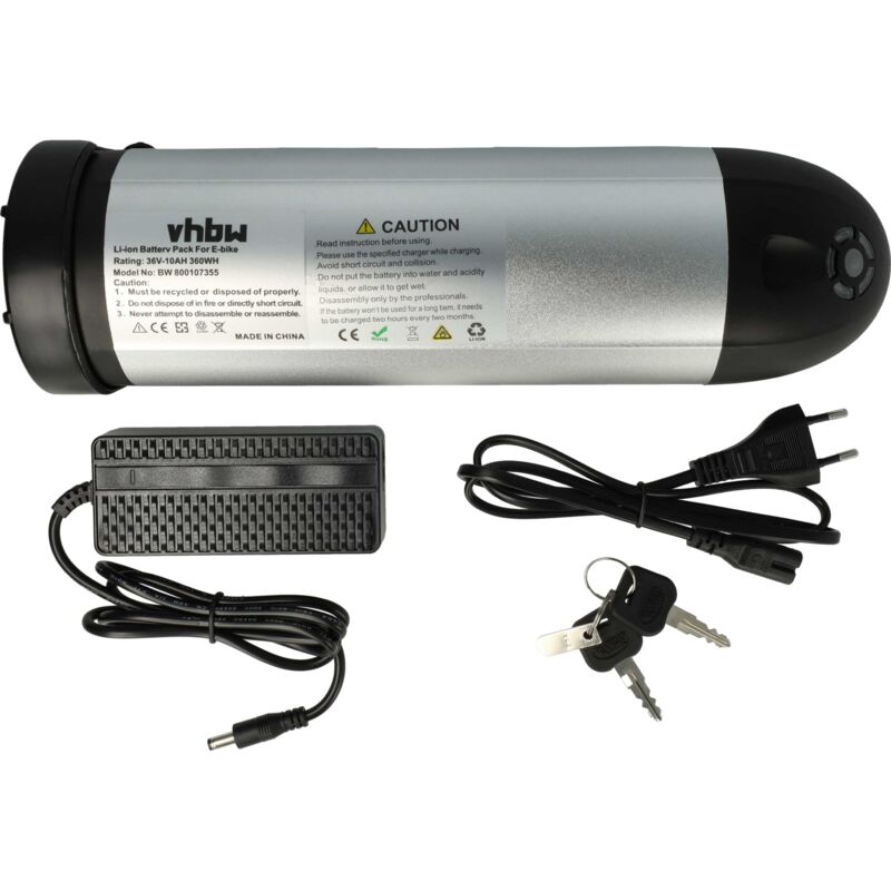 

Batería recargable para Prophete (TRIO), DeHawk, Stratos, LandCrossers, etc. e-bike, bicicleta eléctrica (10000 mAh, 36 V, Li-Ion) + cargador - Vhbw