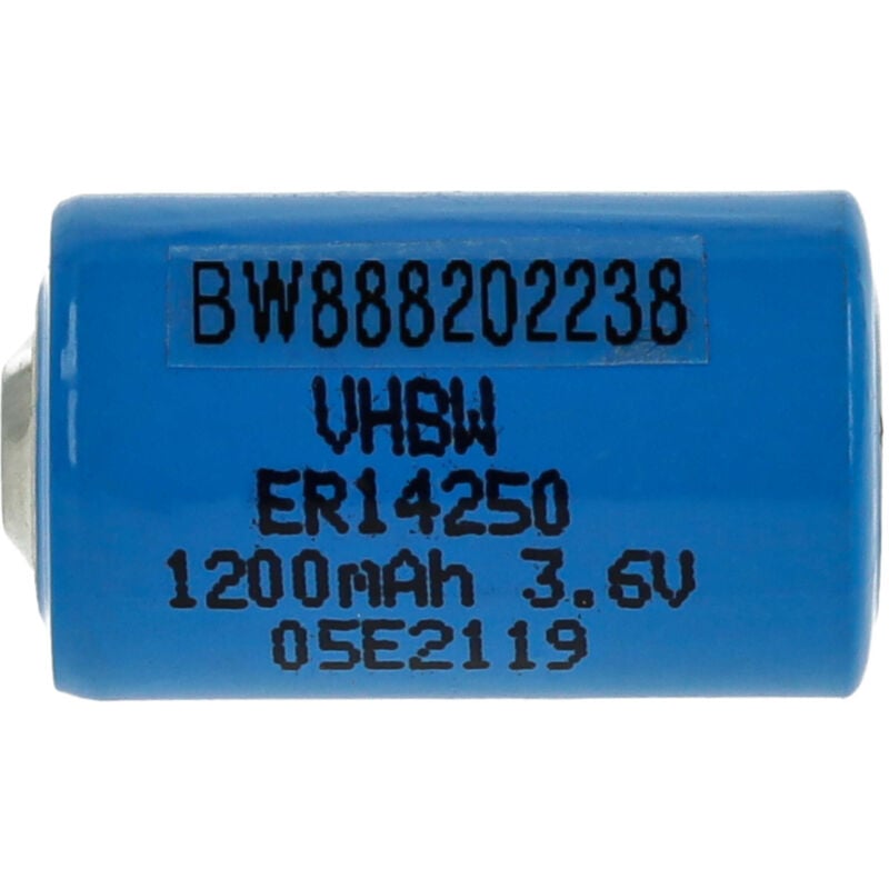 

Batería celda redonda litio ER14250 - Batería especial (1200 mAh, 3,6 V, Li-SOCl2) - Vhbw