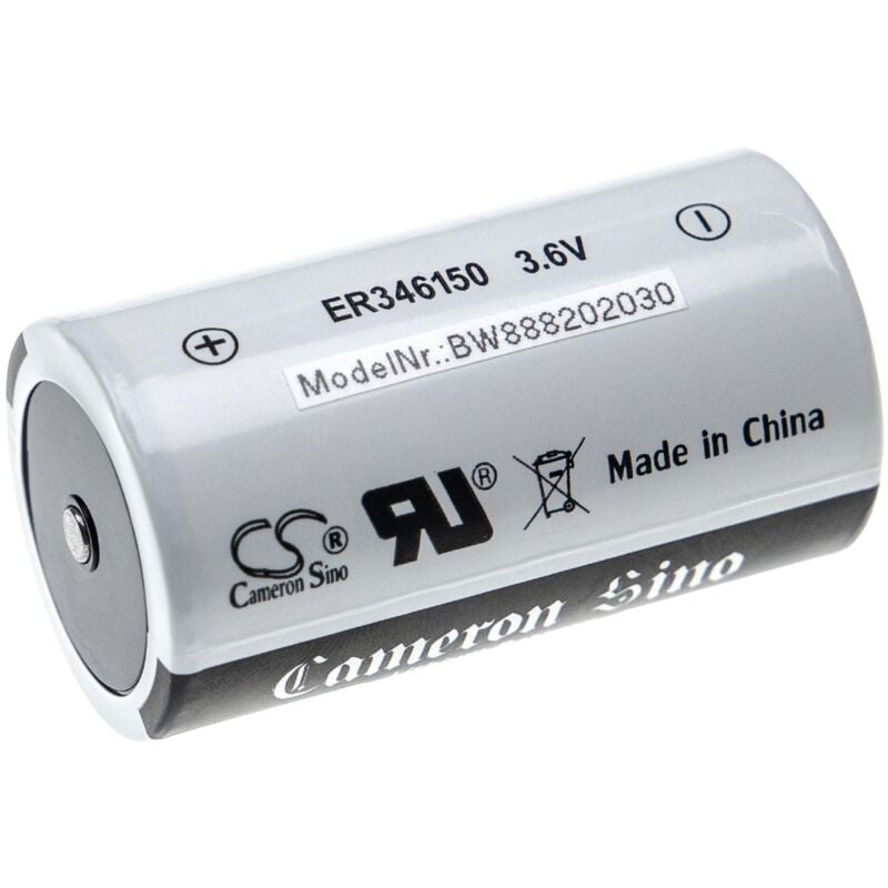 

Batería celda redonda litio ER34615 - Batería primaria (19000 mAh, 3,6 V, Li-SOCl2) - Vhbw