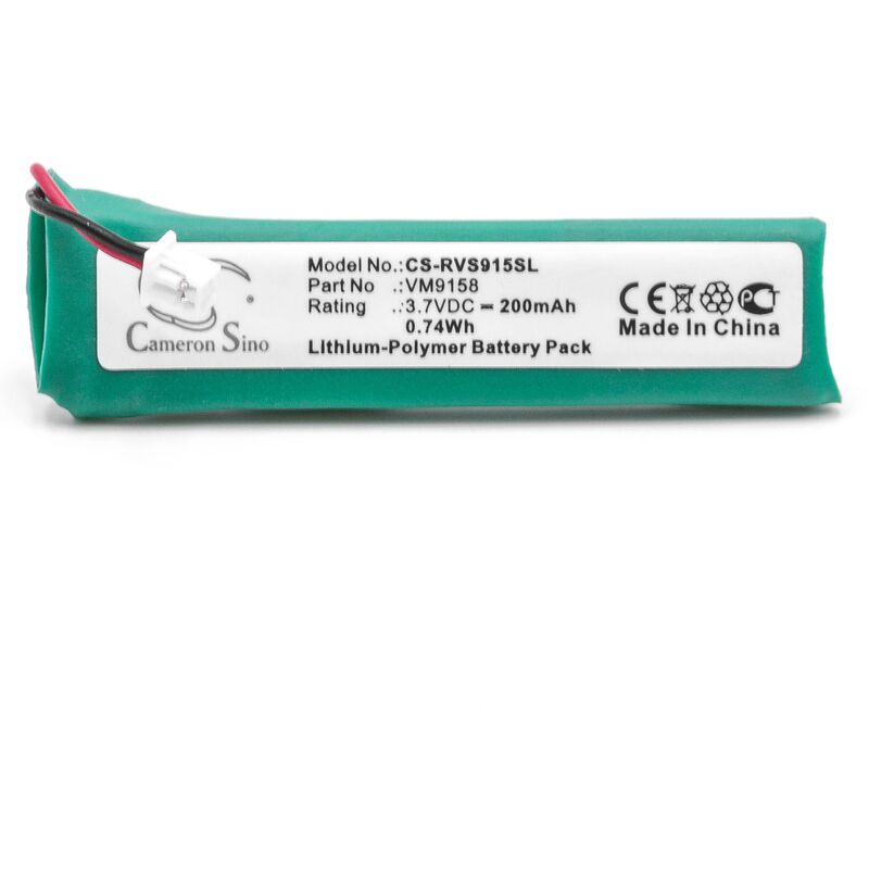 

batería como Revolabs 07-SOLOMICBATTERY, VM9158 micrófono 200mAh (3.7V) litio polímero - Vhbw