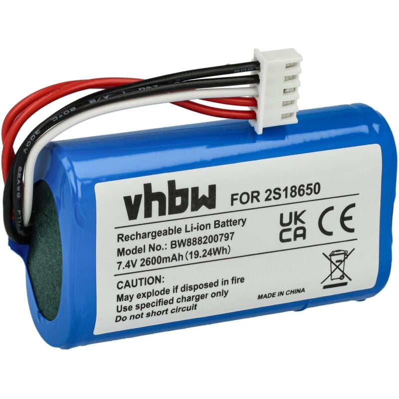 

batería compatible con Anker SoundCore Boost altavoz altavoces (2600mAh, 7.4V, Li-Ion) - Vhbw